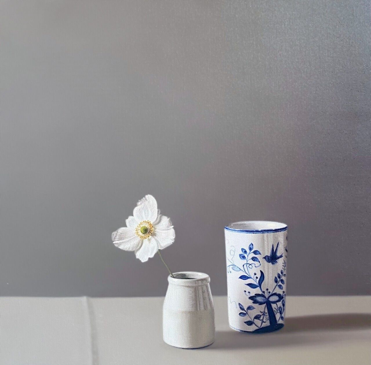 Jo Barrett - Japanese Anemone with Blue and White Vase