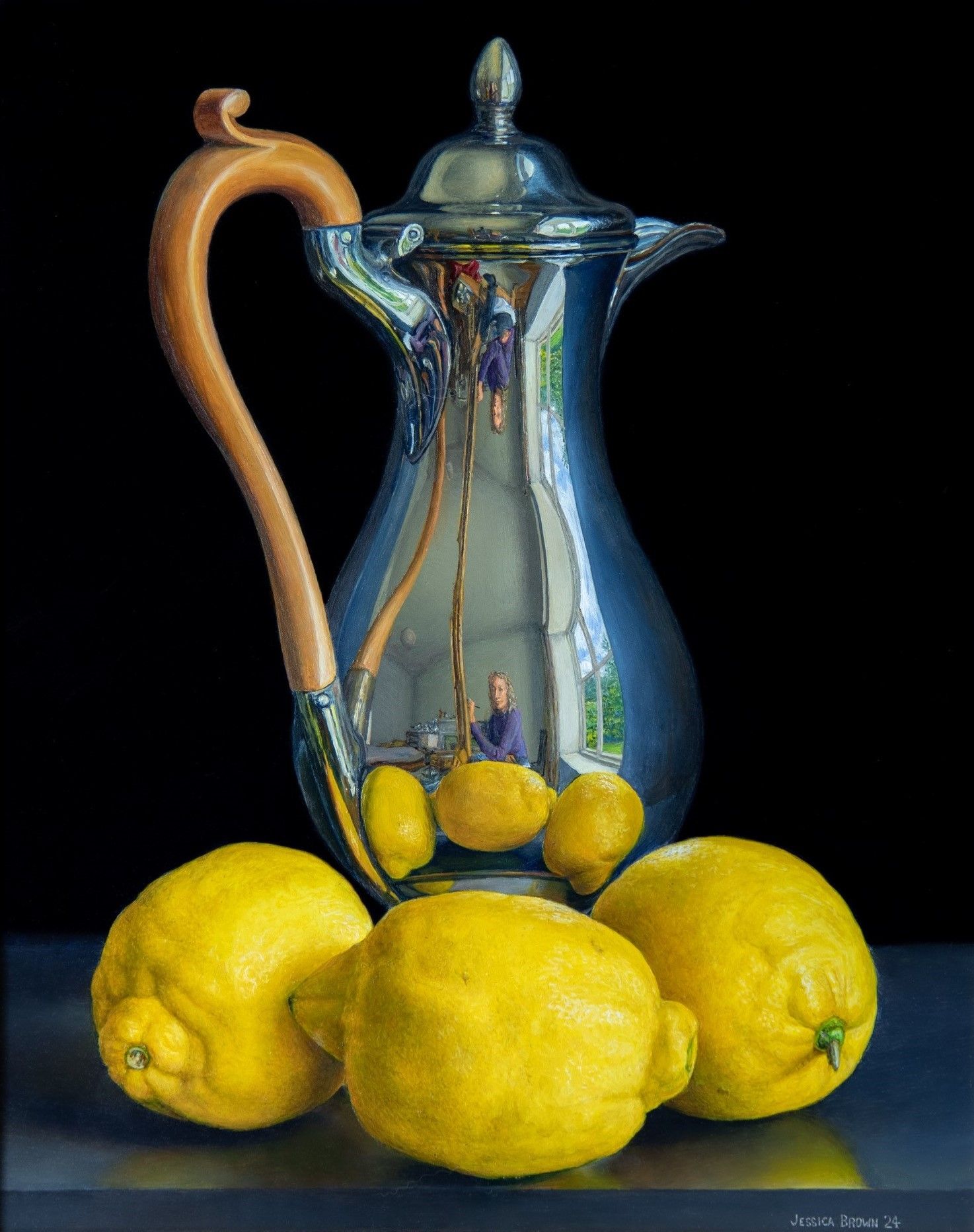 Jessica Brown - Still Life with Silver Jug and Lemons 